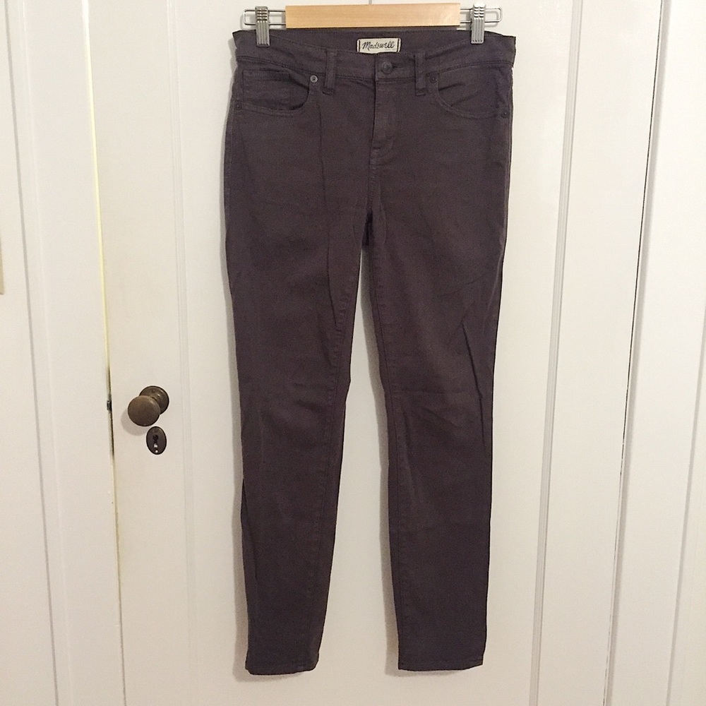 Madewell Charcoal Gray Skinny Pants.